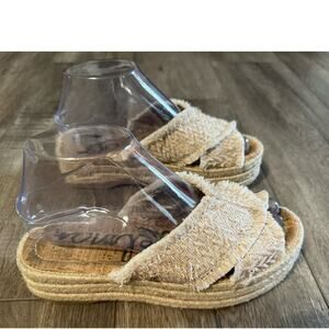 Sam Edelman Cream Textured Sandals